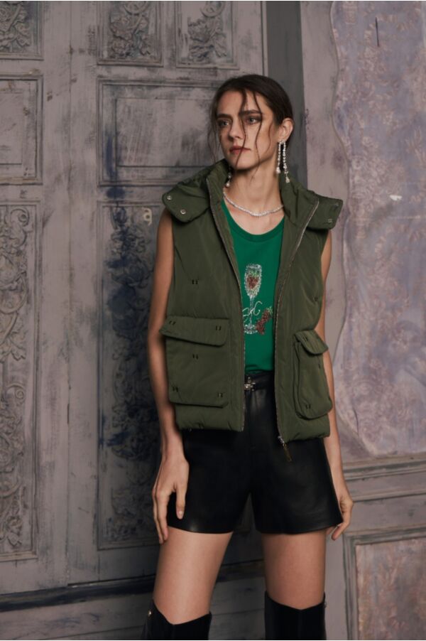 大口袋鋪棉背心