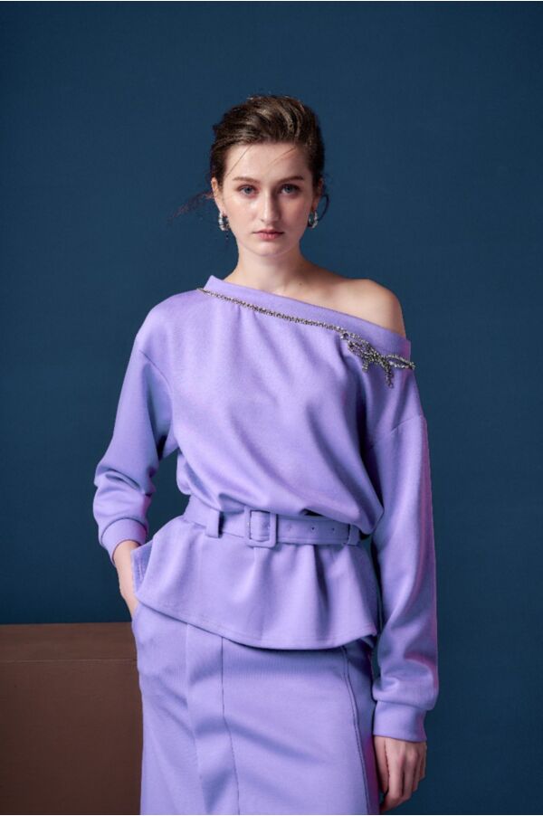 蝴蝶結斜肩衛衣